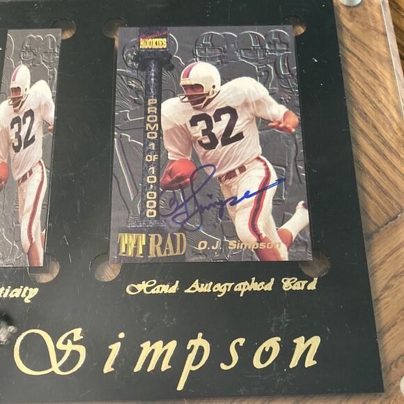 O.J. Simpson Historic Memorabilia - Authentic Autographed Card. #1374 of 2500 - Picture 4 of 4